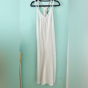 Tahari White Maxi Swim Coverup